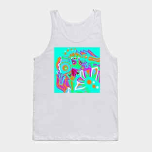 Marvelous dogu Japanese mecha knight in mandala maya pattern ecopop Tank Top